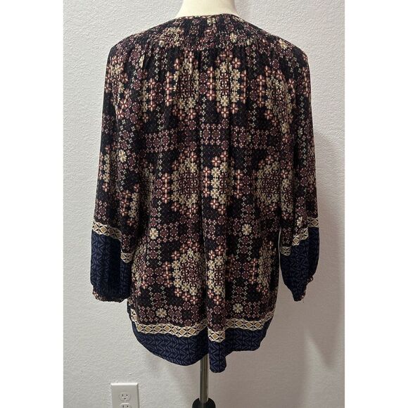 11 1 Tylho Anthropologie Blouse Size M Multicolor Floral - Picture 4 of 9